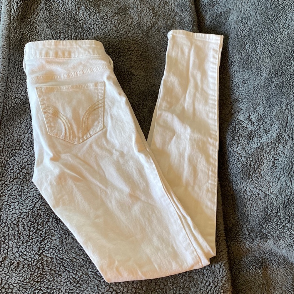 Hollister white skinny jeans